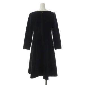 TOCCA 21年製 LAURADRESS ドレス ワンピース 長袖 ミモレ丈 ロング 0 濃紺 ダークネイビー