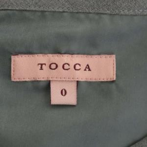 TOCCA 22年製 フレンチスリーブ ワンピース ドレス ひざ丈 ギャザー 0 グレー