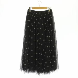 TOCCA 22AW【WEB限定】TOCCA LAVENDER CHECK TULLE SKIRT フレアスカート ロング チュール ドット