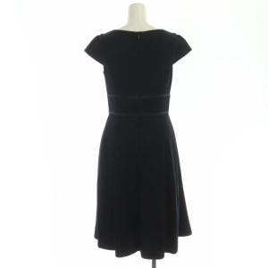 TOCCA 21年製 フレンチスリーブワンピース ドレス ミディ丈 ロング 半袖 0 紺 ネイビー