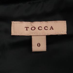 TOCCA 21年製 フレンチスリーブワンピース ドレス ミディ丈 ロング 半袖 0 紺 ネイビー