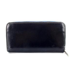 White house Cox BRIDLE LEATHER 長財布 ラウンドジ レザー 紺 ネイビー