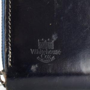 White house Cox BRIDLE LEATHER 長財布 ラウンドジ レザー 紺 ネイビー