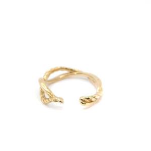 agete ツイスト イヤーカフ イヤリング K10 0.9g イエローゴールド