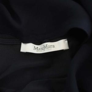 Max Mara スカーフノースリーブトップス ブラウス S 紺 ネイビー