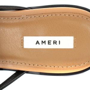 Ameri VINTAGE 23SS CORD LEATHER SANDAL サンダル レザー M 24cm 黒 ブラック