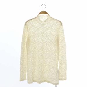 22SS LACE COLORFUL CUT TOP カットソー ハイネック 長袖 F アイボリー