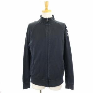 EMPORIO ARMANI セットアップ 上下 スウェット ハイネックジップカットソー 長袖 イージーパンツ テーパード L 黒 ブラック