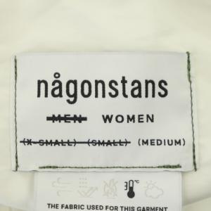 nagonstans 21AW ECOタイプライター アシンメロング Shirt シャツワンピース 長袖 前開き バンドカラー M 白 ホワイト