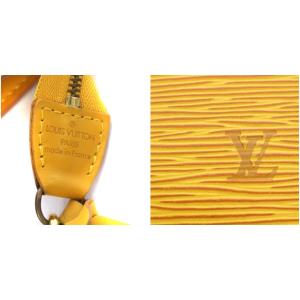 LOUIS VUITTON エピ ポシェット アクセソワール アクセサリーポーチ レザー イエロー M52949
