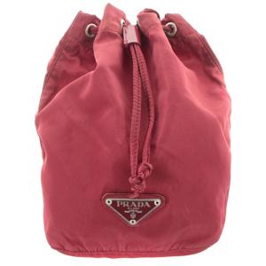 巾着 ポーチ ロゴ 赤 レッド