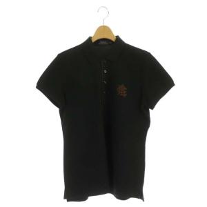 ワンポイントロゴ 半袖カットソー ポロシャツ L ダークグレー