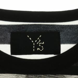 Y's ヨウジヤマモト BORDER PLAIN SITCHT POLKA DOT PRINT Ys STITCH LONG Tシャツ
