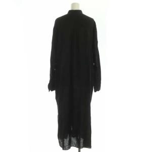 Deuxieme Classe 20SS Linen ワンピース シャツワンピース ロング 長袖 黒 ブラック