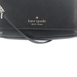 kate spade new york ショルダーバッグ ロゴ レザー 黒 ブラック WLR00132