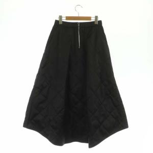 ADORE 22AW LIMONTA キルティングスカート ロング フレア タック 36 黒 ブラック