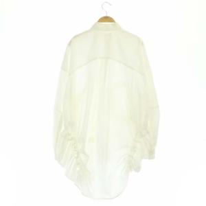 ENFOLD フリルブラウス 長袖 デザイン 変形 38 オフホワイト