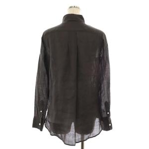 MADISONBLUE 20SS MADAME SHIRT RAMIE 長袖 リネン 01 ダークブラウン
