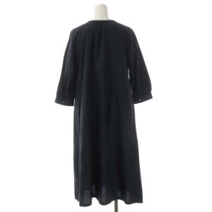 BLUE LABEL CRESTBRIDGE サイドチェック 七分袖 膝丈 ワンピース 36 紺 赤 ベージュ