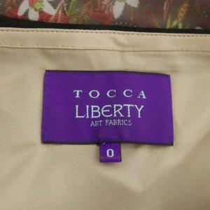 TOCCA liberty 花柄 ノースリーブ ワンピース ひざ丈 0 黒 赤 白 緑