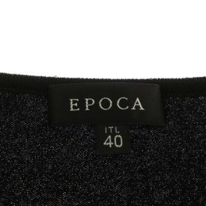 EPOCA フラワーレース ノースリーブトップス カットソー リネン 40 黒 ブラック