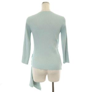 EPOCA 21SS 【La maglia】ドレープニットトップス カットソー リブ 七分袖 40 ミントグリーン