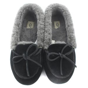 UGG australia ソラーナ SOLANA LOAFER ローファー リボン 24cm 黒 ブラック 1020041