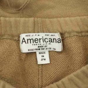 AMERICANA 裾スリットレギンスパンツスウェットパンツ イージー 茶 ブラウン
