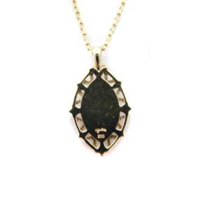 agete イニシャルネックレス K ダイヤ 0.01ct K10 YG イエローゴールド