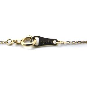 agete イニシャルネックレス K ダイヤ 0.01ct K10 YG イエローゴールド