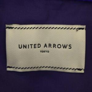UNITED ARROWS ウール ラップ調 タイトスカート ミモレ丈 ロング 38 青紫 ブルーパープル