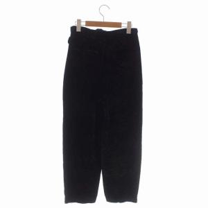 TOGA アーカイブス ARCHIVES Crush velvet pants クラッシュベルベットパンツ テーパードパンツ 34 黒