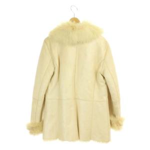 Harrods ムートンコート ショート丈 アウター 羊革 2 アイボリー