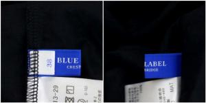 BLUE LABEL CRESTBRIDGE バックリボンティアードブラウス 半袖 チュニック プルオーバー チェック 38 黒 ブラック マルチカラー