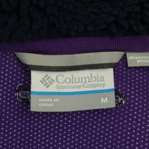 Columbia ボアベスト ジップアップ M 紺 ネイビー