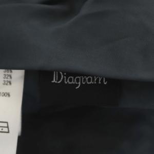 Diagram GRACE CONTINENTAL フレアジャガードスカート ロング フレア 36 ダークグリーン ライトグリーン