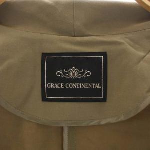 GRACE CONTINENTAL ドレープガウンコート スプリングコート ロング 34 モカ