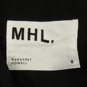 MHL. 22SS BLACK WARP COTTON DENIM シャツ 長袖 プルオーバー 2 黒 ブラック