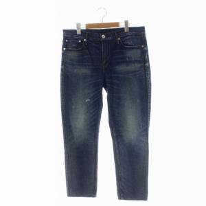 THE FIVE デニムパンツ ジーンズ テーパード ダメージ加工 32 青 ブルー