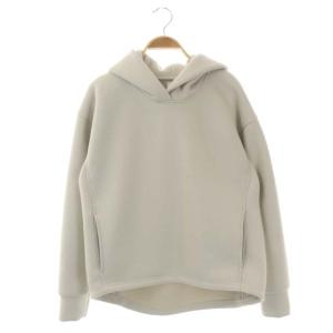 プルオーバーパーカー スウェット 長袖 フード ベージュ