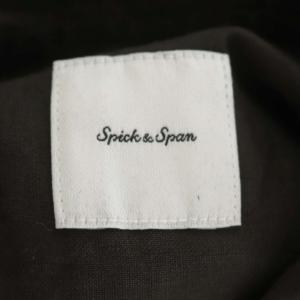 Spick&Span アサビックシャツ ブラウス 長袖 金ボタン チャコール