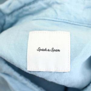 Spick&Span 21SS ビッグシャツ 長袖 前開き リネン ライトブルー
