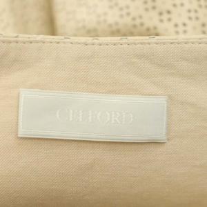 CELFORD 21AW パンチングレザーティアードスカート フレア ロング フェイクレザー 36 ベージュ