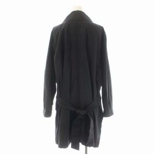 YVES SAINT LAURENT スプリングコート ステンカラーコート リボン S 黒 ブラック