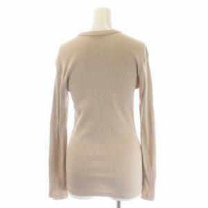 Deuxieme Classe 22SS dignity Tシャツ カットソー リブニット 長袖 ピンクベージュ