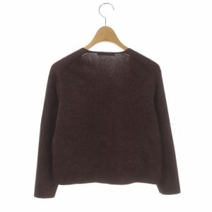 ANAYI 20AW ニット カーディガン ボレロ 長袖 クロップド 38 茶 ブラウン