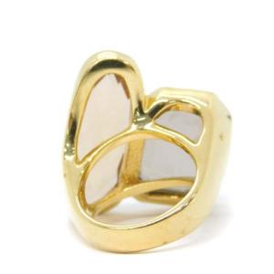 SWAROVSKI ビッグクリスタル 2P リング 指輪 52 11号 ゴールド色