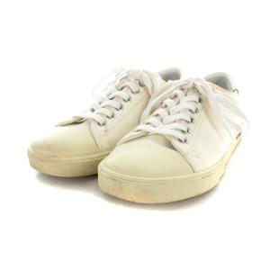 CELINE メッセージ スニーカー キャンバス 35 21cm 白 ホワイト SH