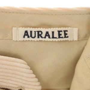 AURALEE WASHED SHANKAR WIDE CORDUROY SLACKS コーデュロイパンツ テーパード タック ジッパーフライ