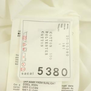 sacai × ビッグ リボウスキ The Big Lebowski ドッキングTシャツ カットソー 半袖 ロゴ 1 白 ホワイト